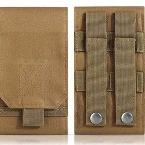 FLAPI Khaki Phone Pouch Molle 6.5-7.5 inches Cover Case